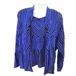 Osstinee Cardigan Top Set Size 20 22 Purple Blue